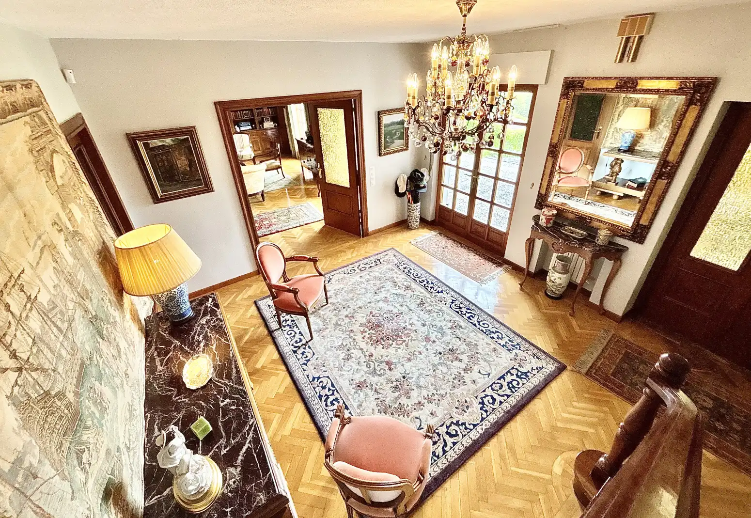 Living room of Houses for sale in Sariego  with Heating, Private garden and Parquet flooring
