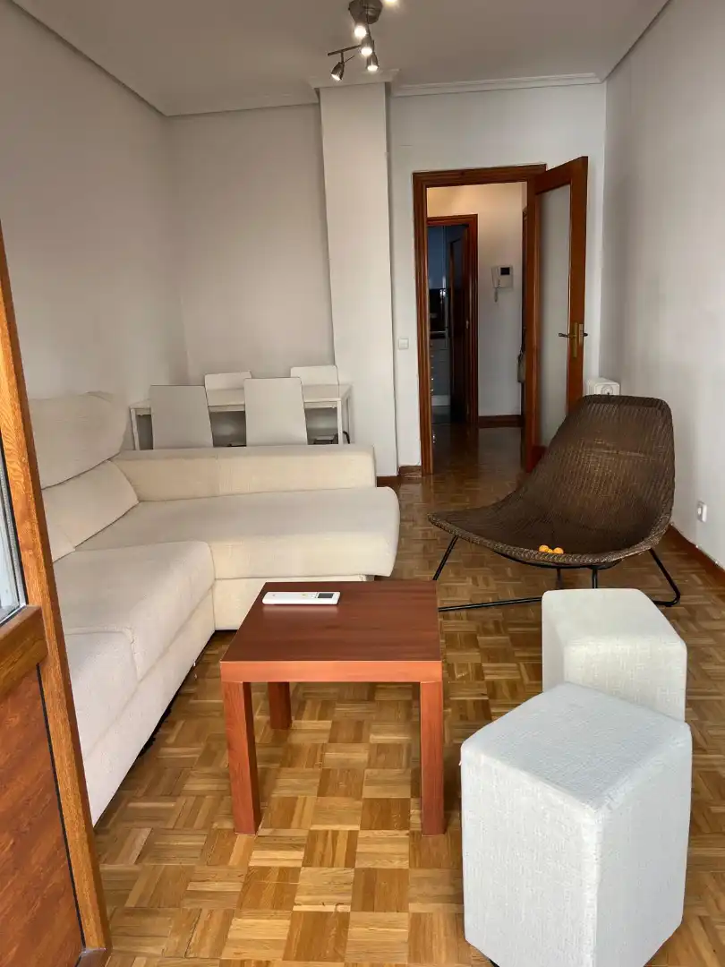 Living room of Flat for rent in Madrid  with Air Conditioner, Heating and Parquet flooring