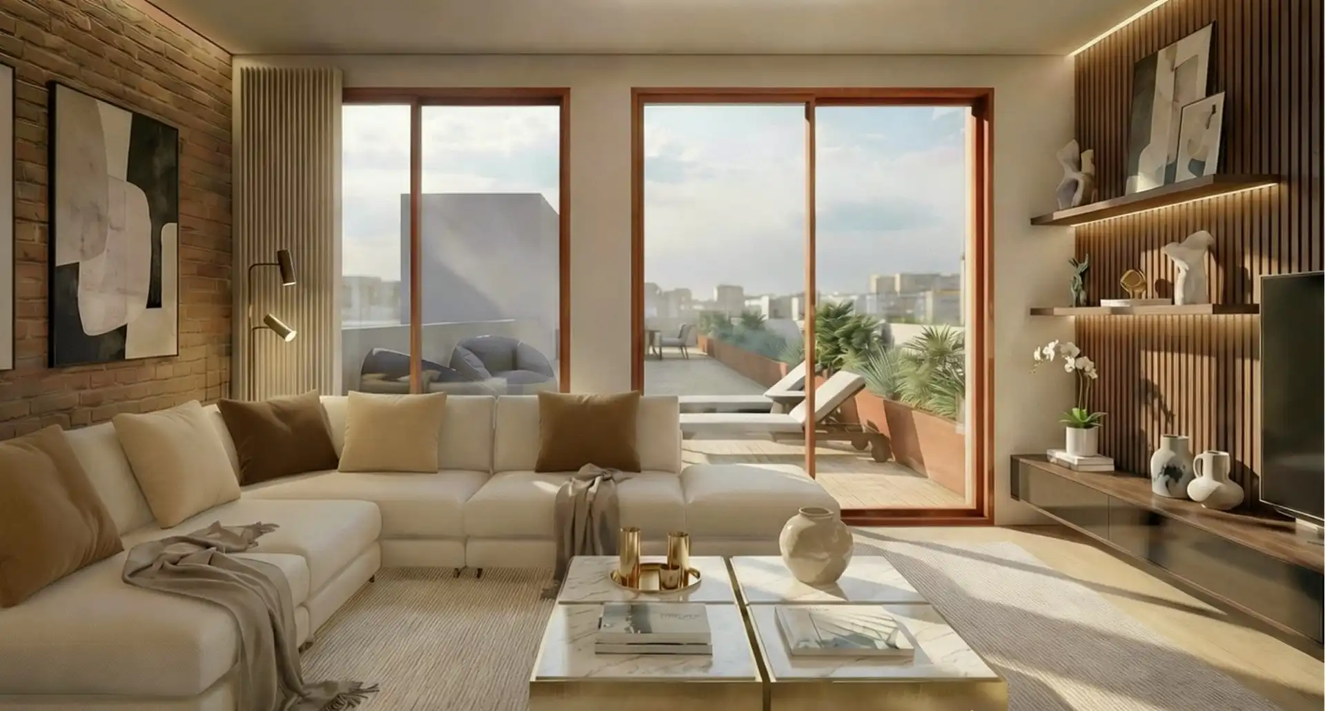 Sala de estar de Dúplex en venta en Sabadell con Aire acondicionado, Calefacción y Parquet