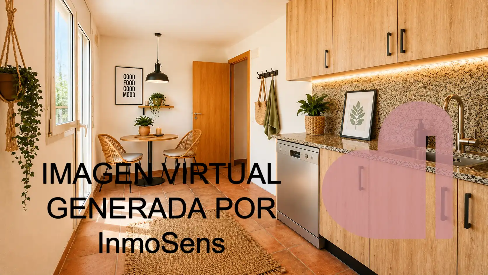 Cocina de Casa adosada en venta en Vallirana con Jardín privado, Terraza y Balcón