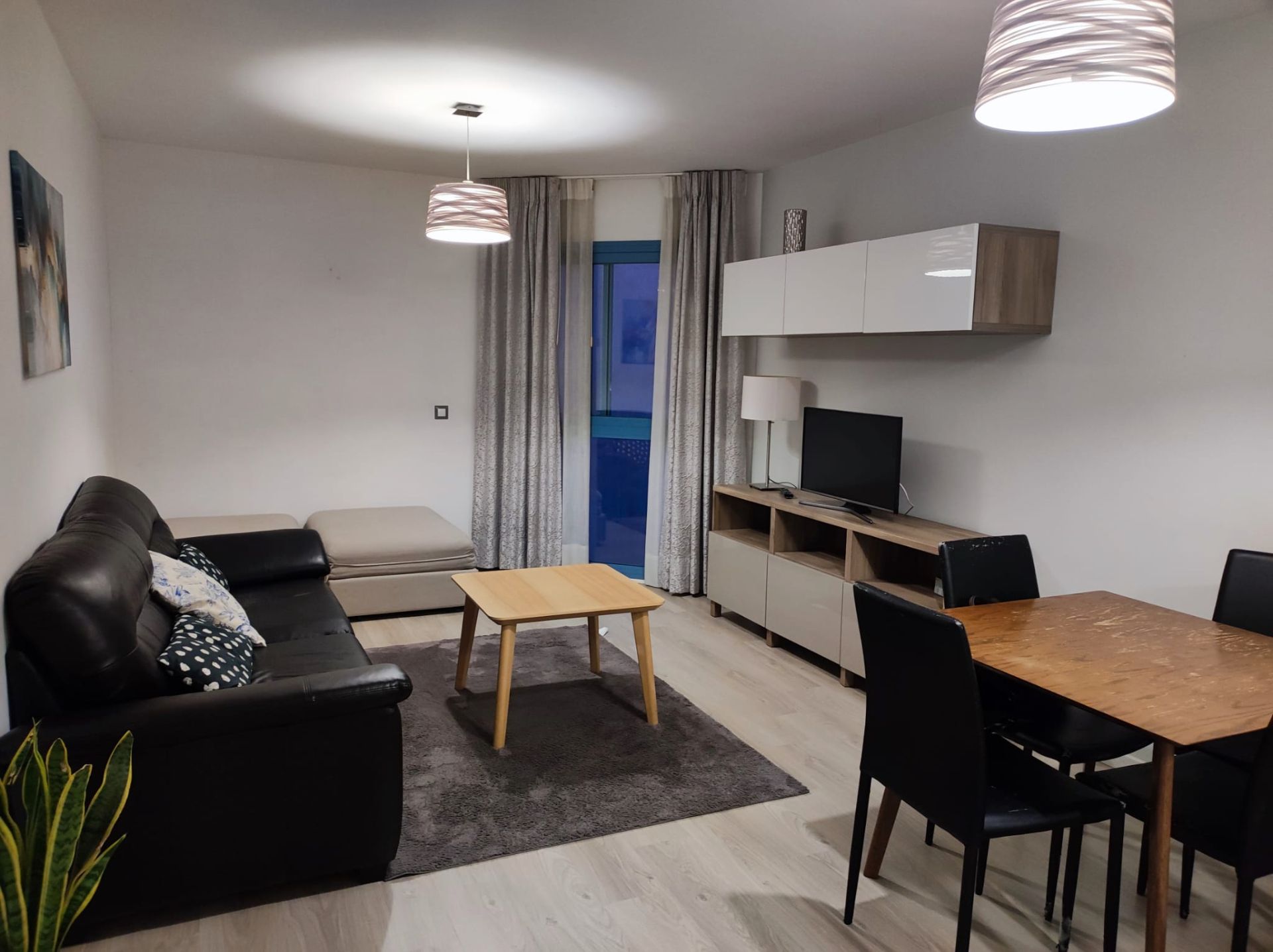 Living room of Flat to rent in Málaga Capital  with Air Conditioner, Furnished and Microwave