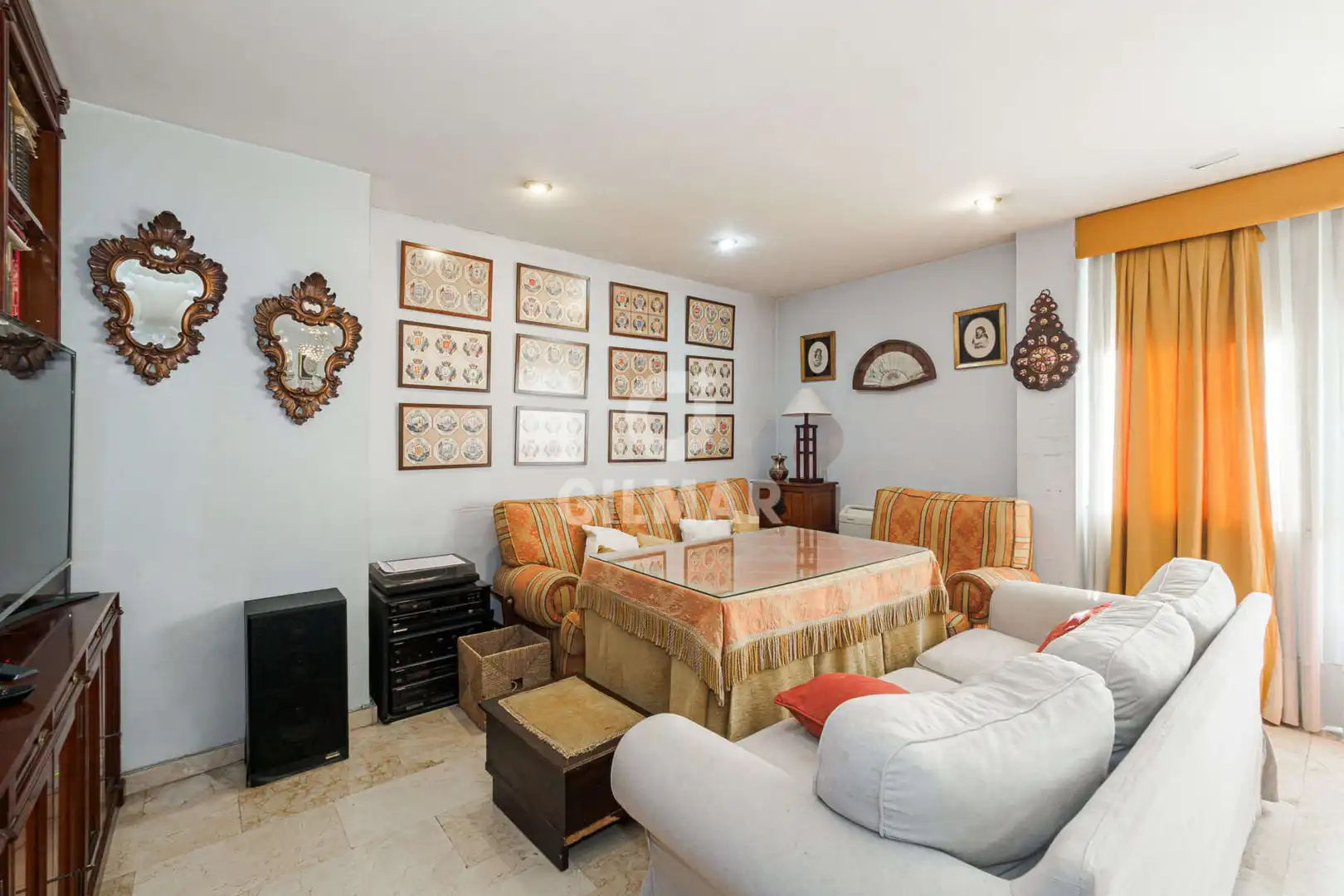 Wohnzimmer von Wohnung zum Verkauf in Sevilla mit Heizung, Privatgarten und Abstellraum