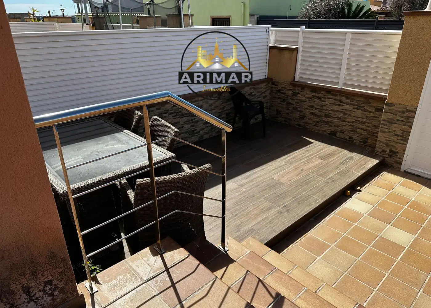 Terrace of Detached homes for sale in Burriana / Borriana  with Air Conditioner, Terrace and Swimming Pool