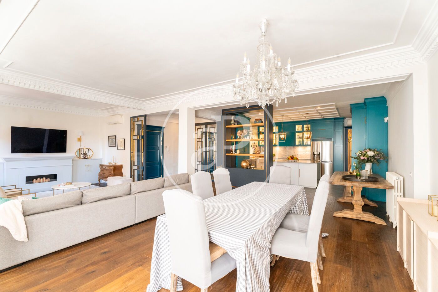Dining room of Flat for sale in  Madrid Capital  with Air Conditioner, Heating and Terrace