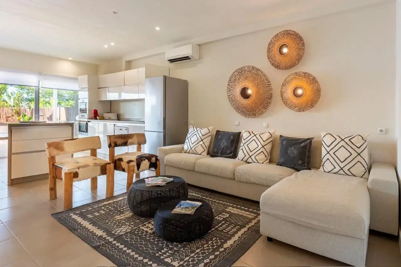 Living room of Detached homes for sale in Sant Josep de sa Talaia  with Air Conditioner, Heating and Private garden