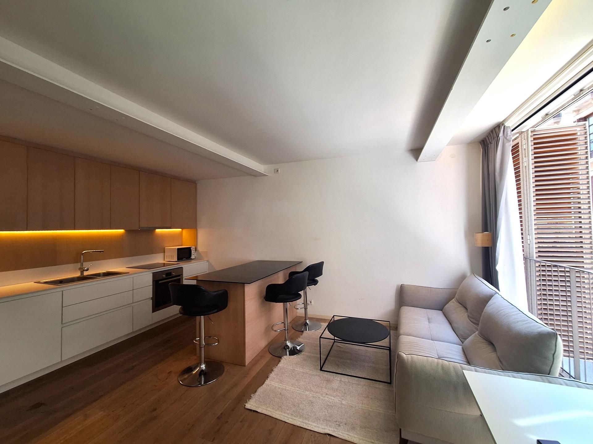 Sala d'estar de Pis de lloguer en  Barcelona Capital amb Aire condicionat i Calefacció