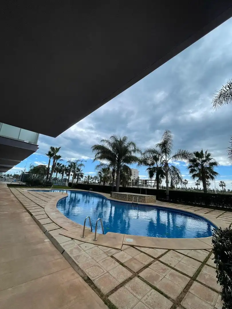 Piscina de Piso de alquiler en Moncofa con Jardín privado, Terraza y Amueblado