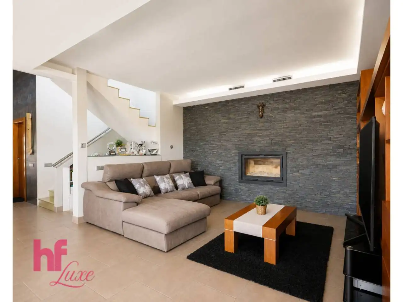 Sala de estar de Casa o chalet en venta en Lliçà de Vall con Aire acondicionado, Calefacción y Jardín privado