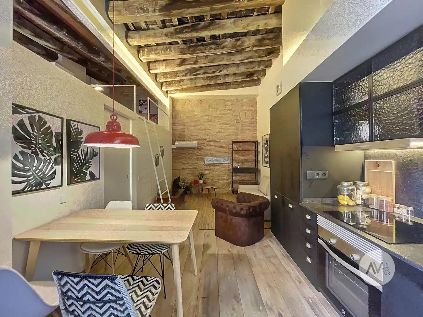Cocina de Ático de alquiler en Barcelona con Aire acondicionado, Calefacción y Terraza