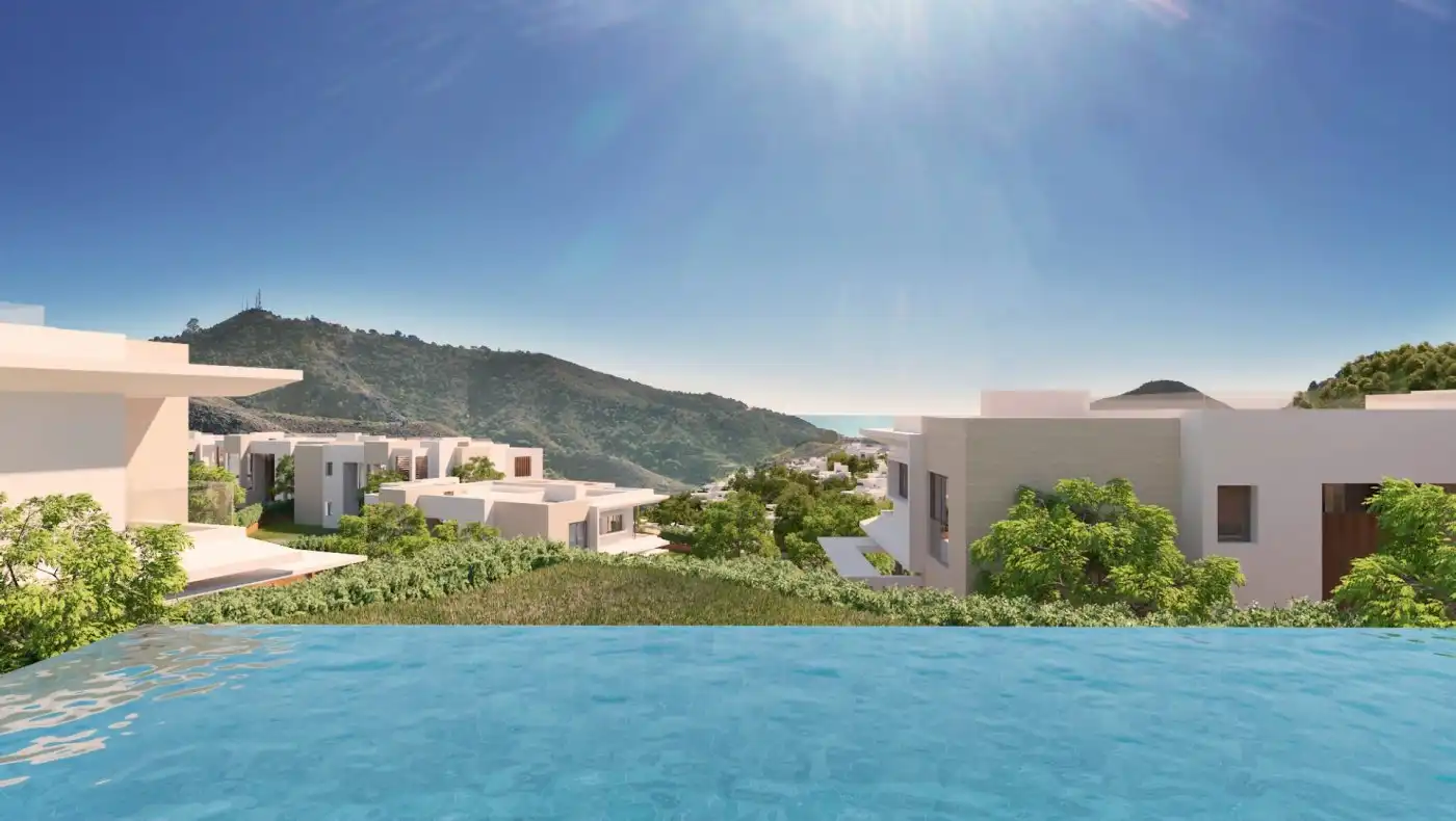 Vista exterior de Casa o xalet en venda en Ojén amb Aire condicionat, Calefacció i Jardí privat