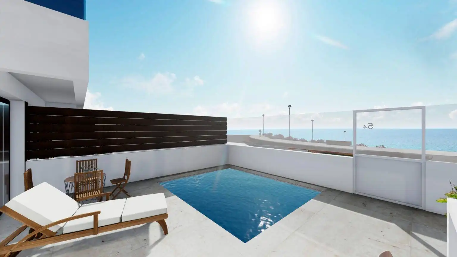 Swimming pool of Apartments for sale in Cartagena  with Heating, Terrace and Furnished