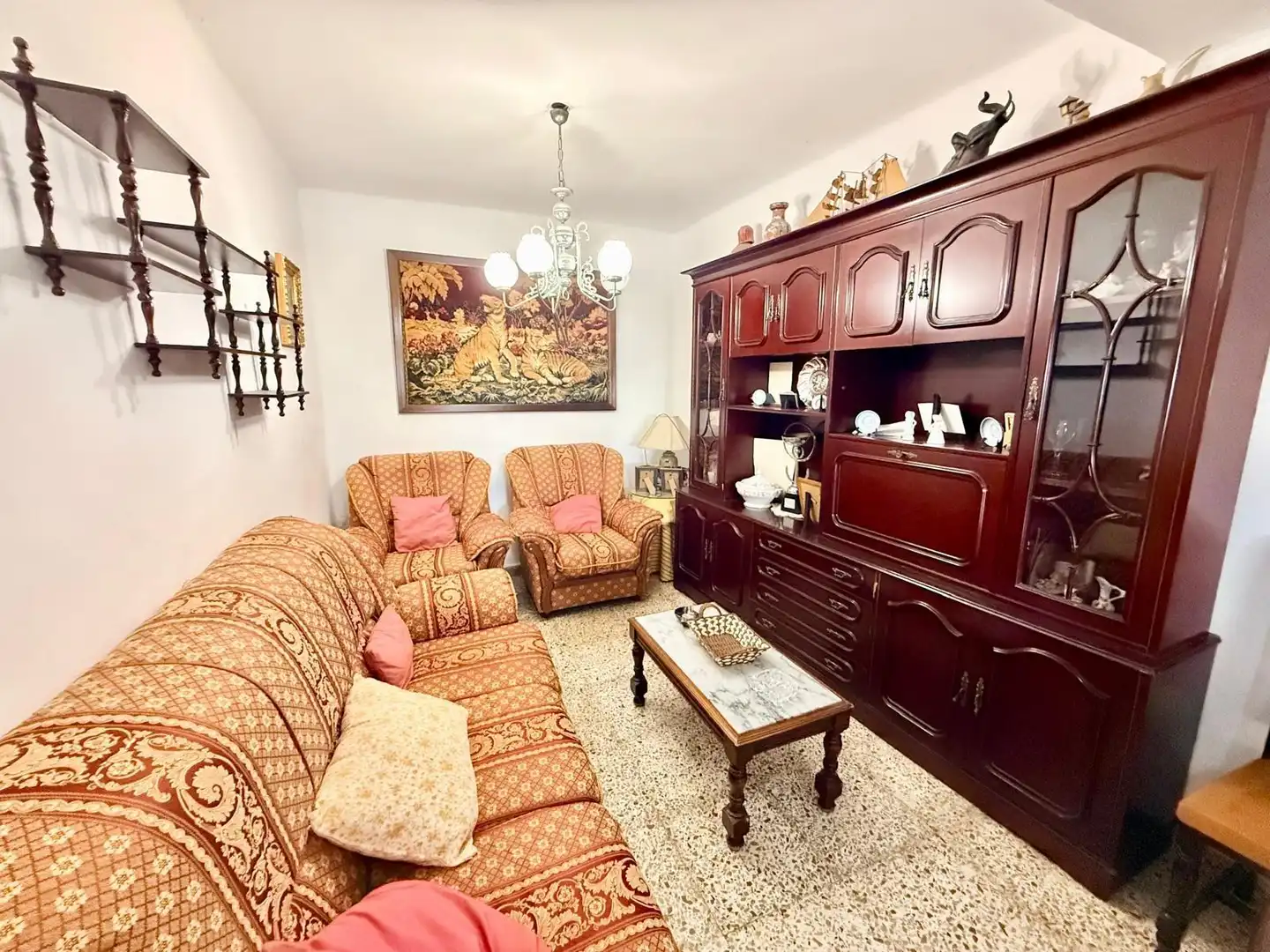 Sala de estar de Casa adosada en venta en Málaga con Terraza