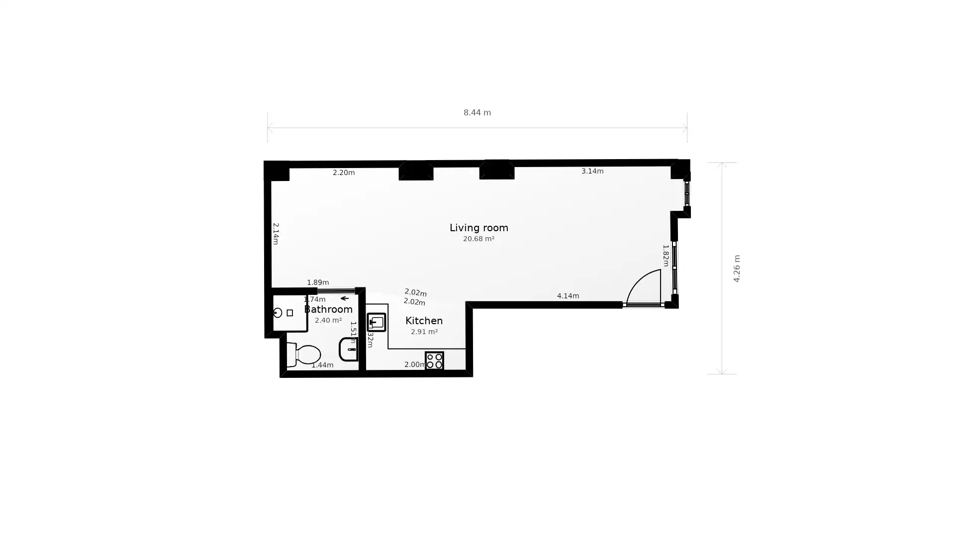 Studio for sale in Poblats Marítims, imagen 20