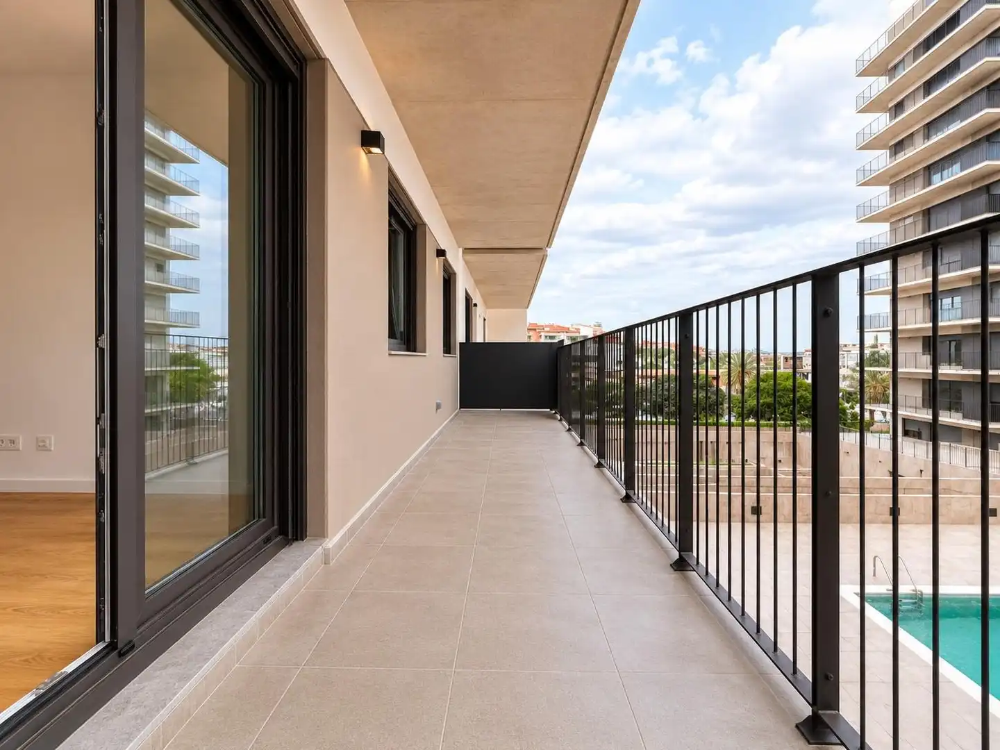Terrasse von Wohnung zur Miete in Terrassa mit Heizung, Parkett und Terrasse