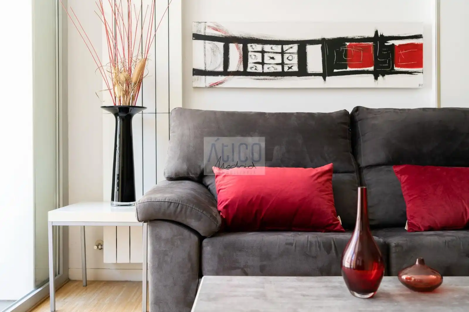 Sala de estar de Piso de alquiler en Madrid con Aire acondicionado, Calefacción y Terraza