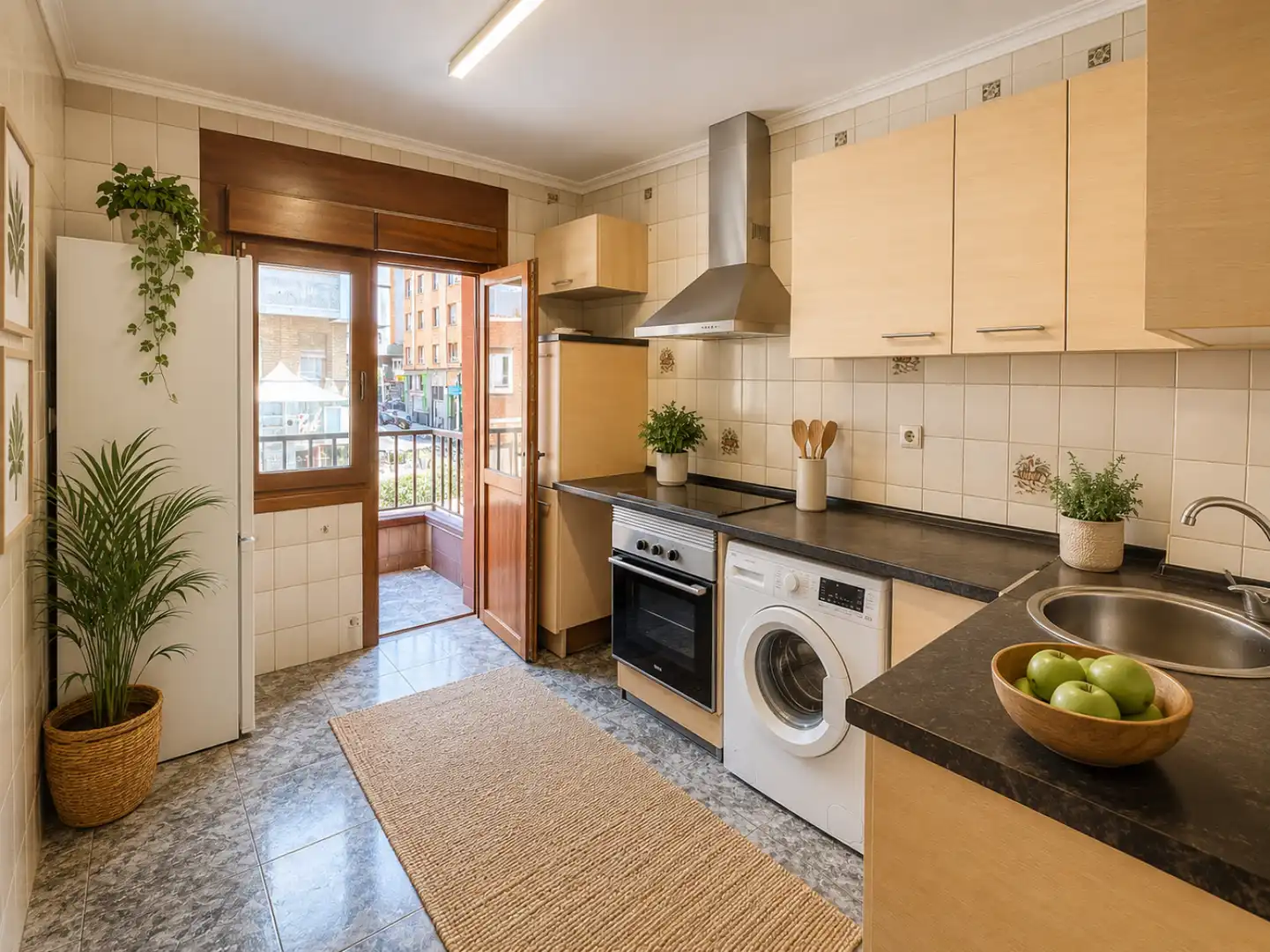 Kitchen of Flat for sale in Oviedo   with Heating, Parquet flooring and Terrace