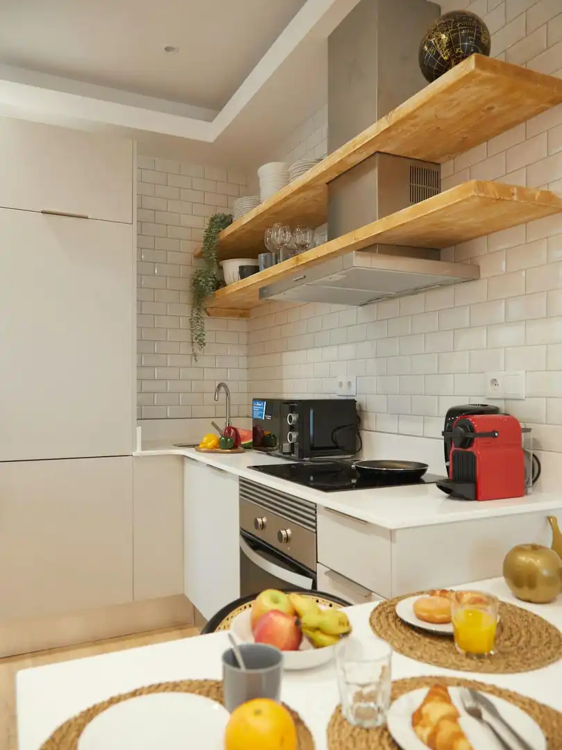 Kitchen of Flat for rent in Barcelona  with Air Conditioner, Heating and Furnished