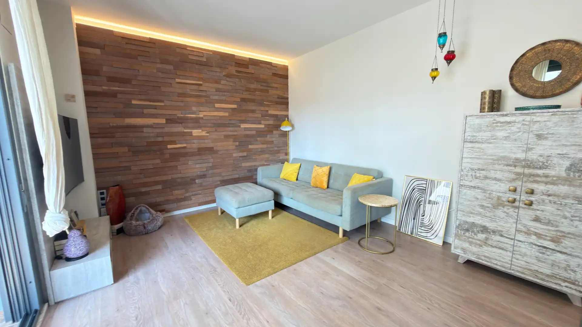 Wohnzimmer von Wohnung zum Verkauf in Badalona mit Klimaanlage, Heizung und Parkett