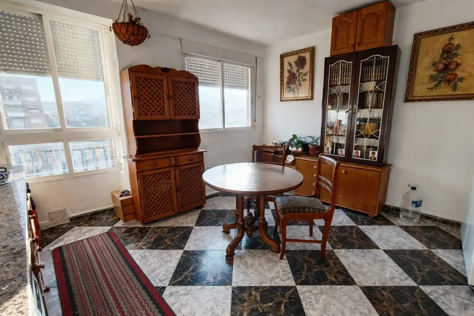 Dining room of Flat for sale in Granada  with Air Conditioner, Terrace and Furnished