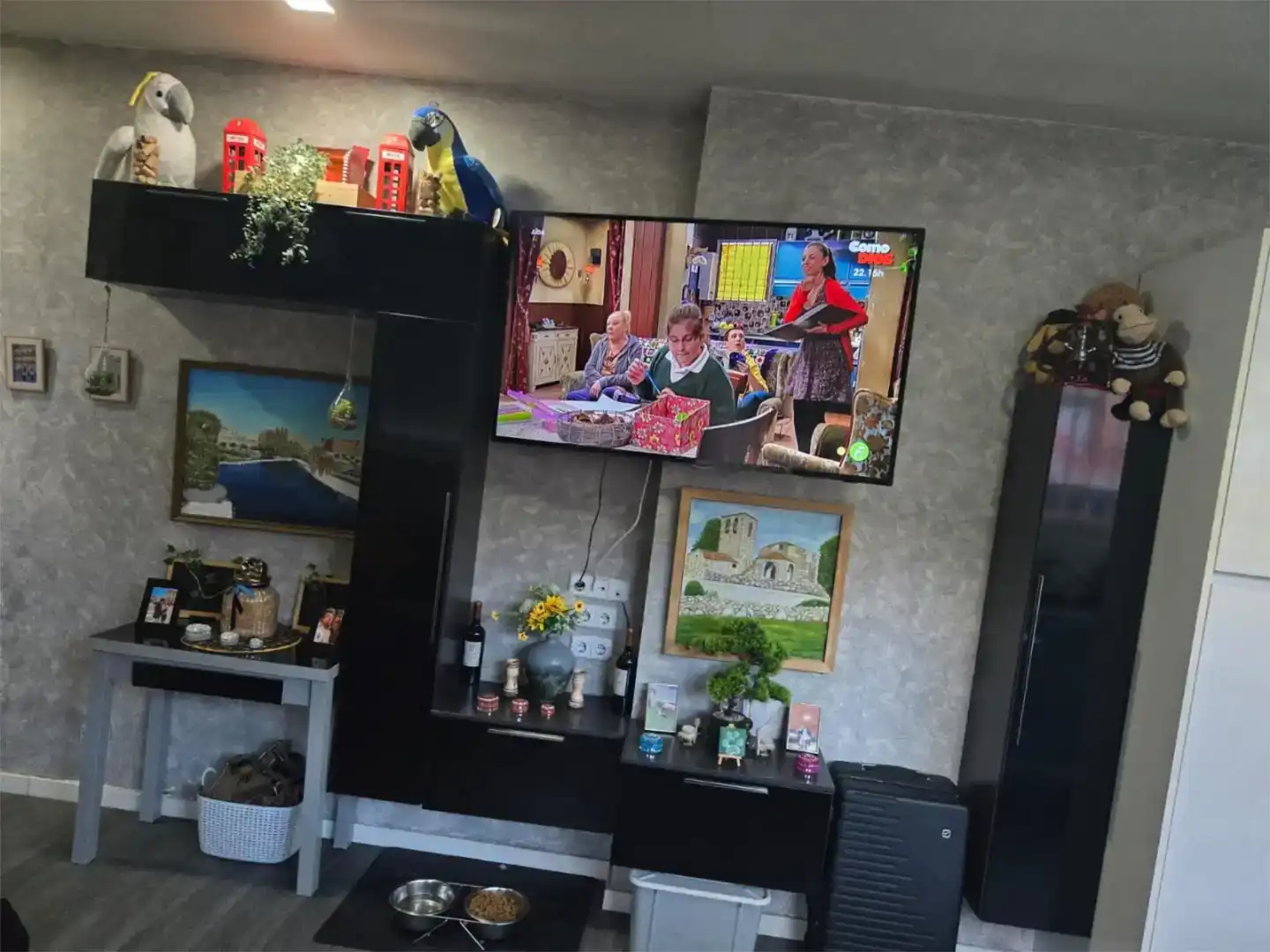 Sala de estar de Piso en venta en Getafe con Aire acondicionado, Parquet y Amueblado