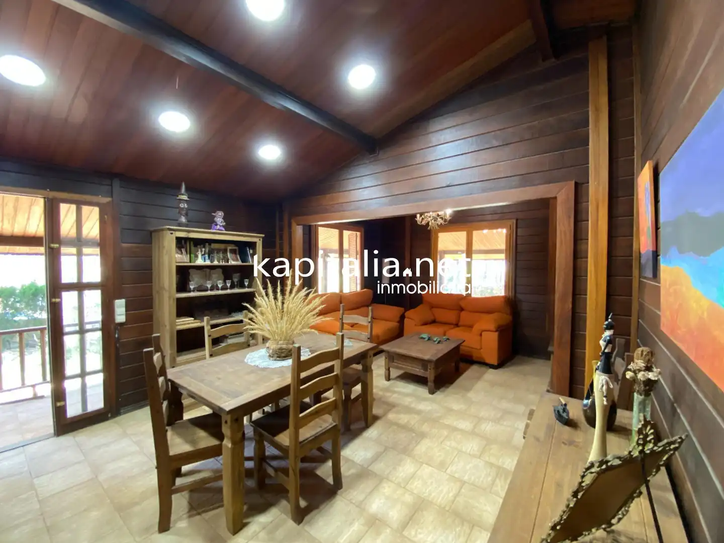Sala de estar de Casa o chalet en venta en Alberic con Jardín privado, Piscina y Amueblado