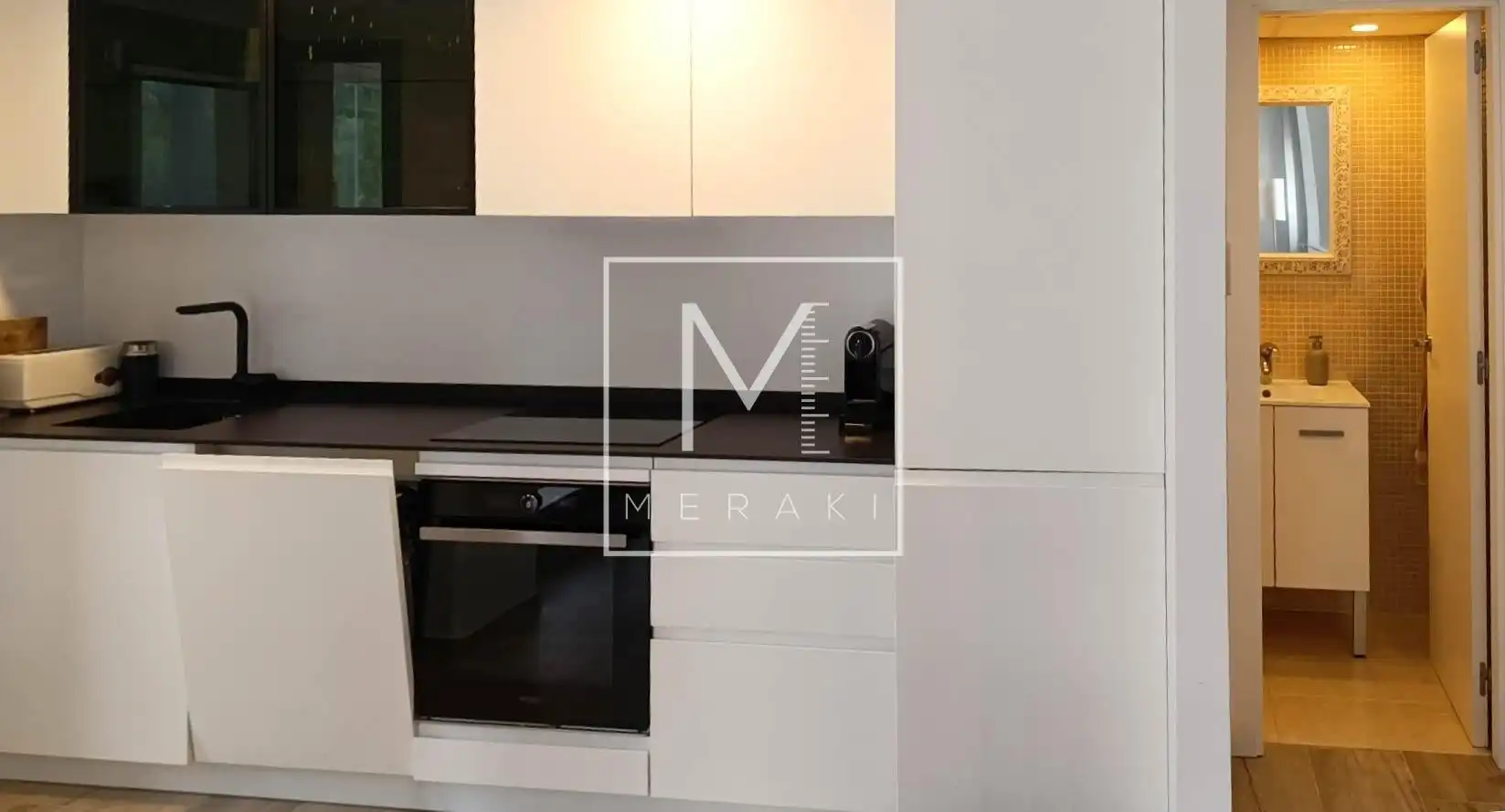 Kitchen of Flat for sale in Calpe / Calp  with Air Conditioner, Heating and Private garden