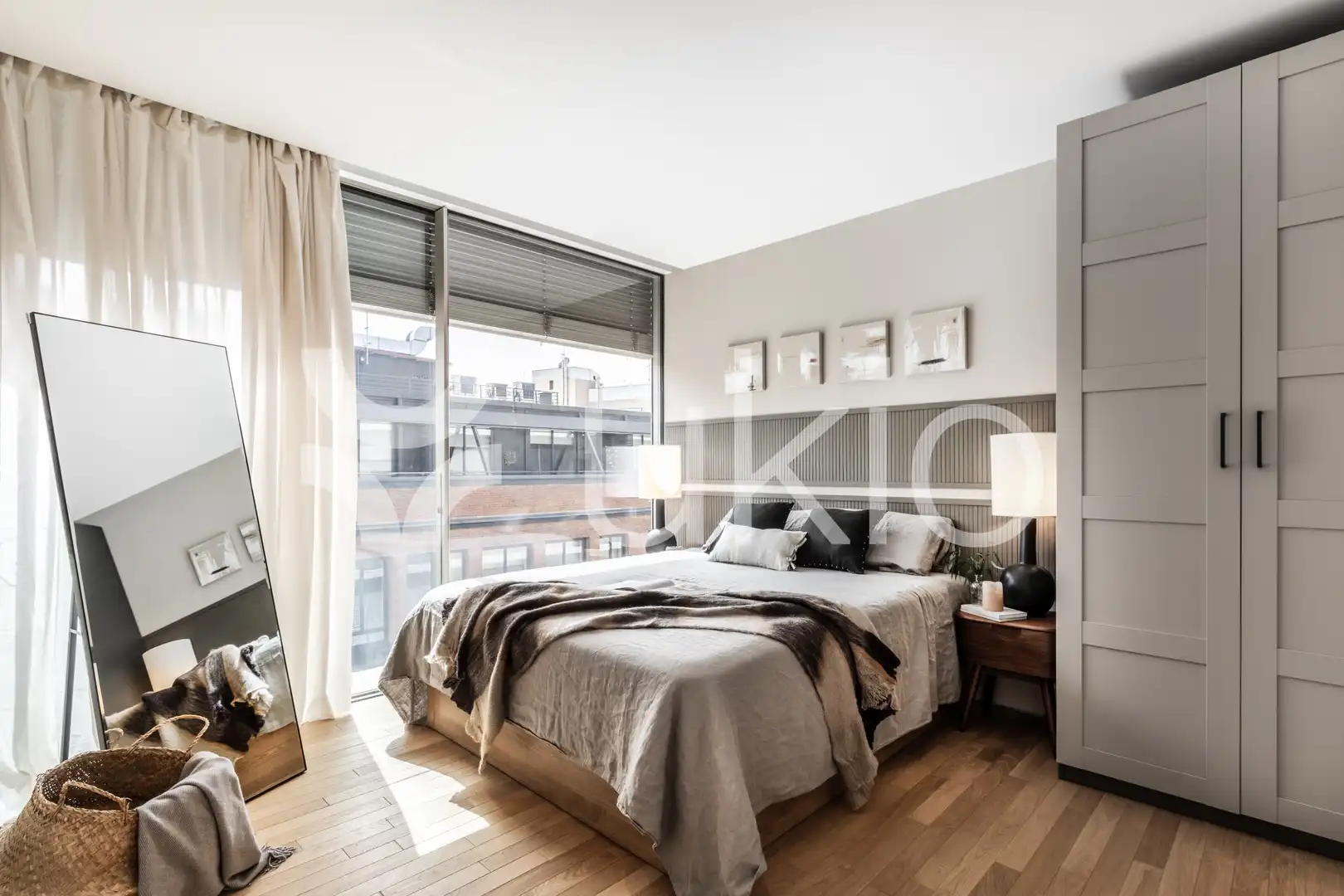 Schlafzimmer von Wohnungen zur Miete in Madrid mit Klimaanlage, Heizung und Möbliert