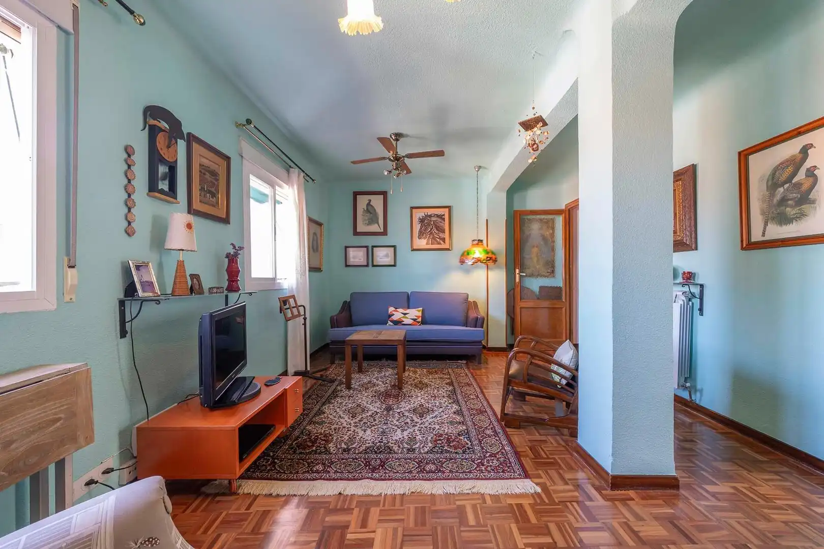 Sala de estar de Piso en venta en Madrid con Calefacción, Parquet y Trastero