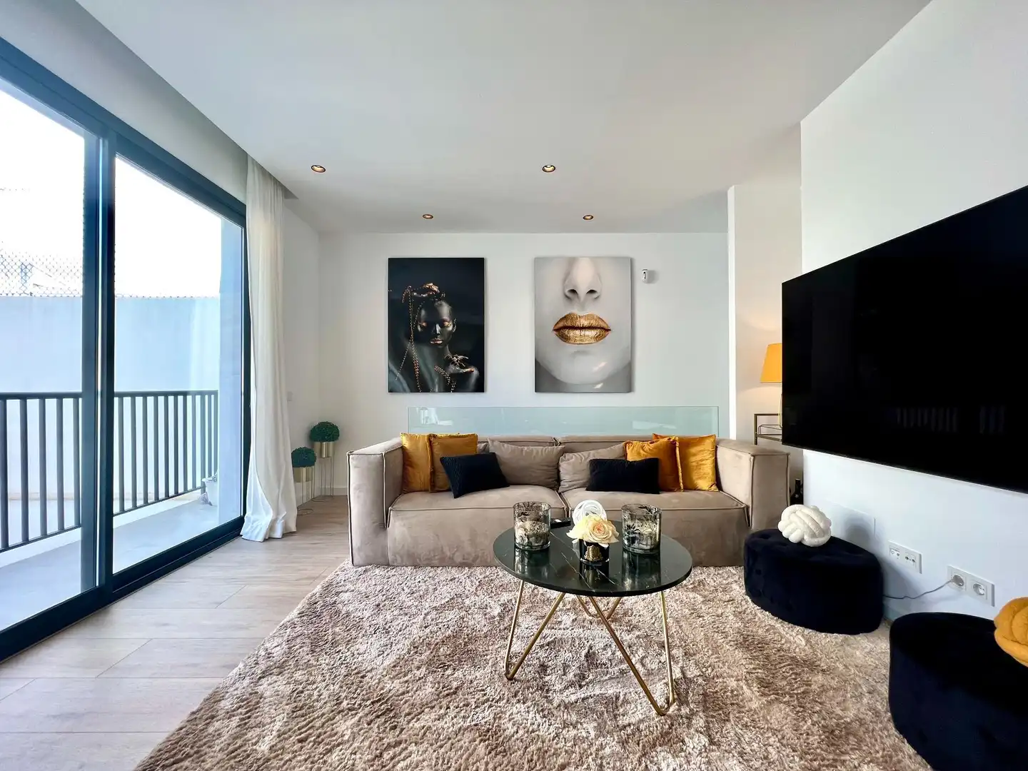 Wohnzimmer von Maisonette zum Verkauf in  Palma de Mallorca mit Klimaanlage, Heizung und Schwimmbad