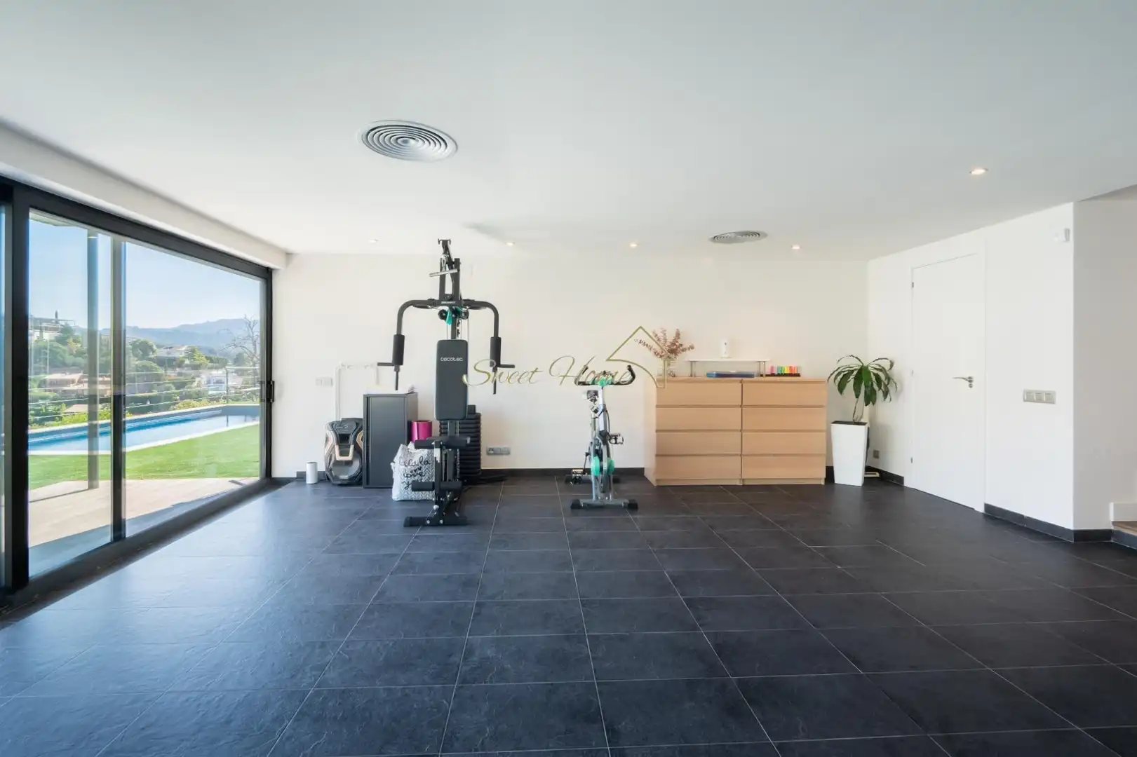 Wohnzimmer von Haus oder Chalet zum Verkauf in Alella mit Klimaanlage, Heizung und Privatgarten