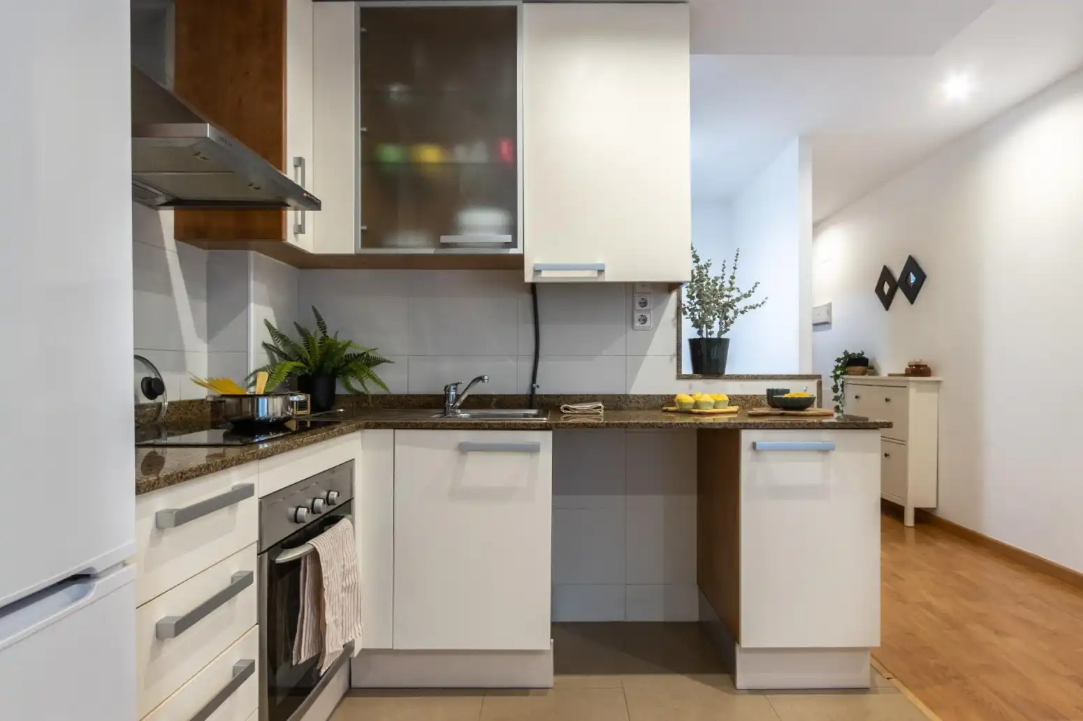 Küche von Wohnung zum Verkauf in Terrassa mit Heizung, Parkett und Terrasse