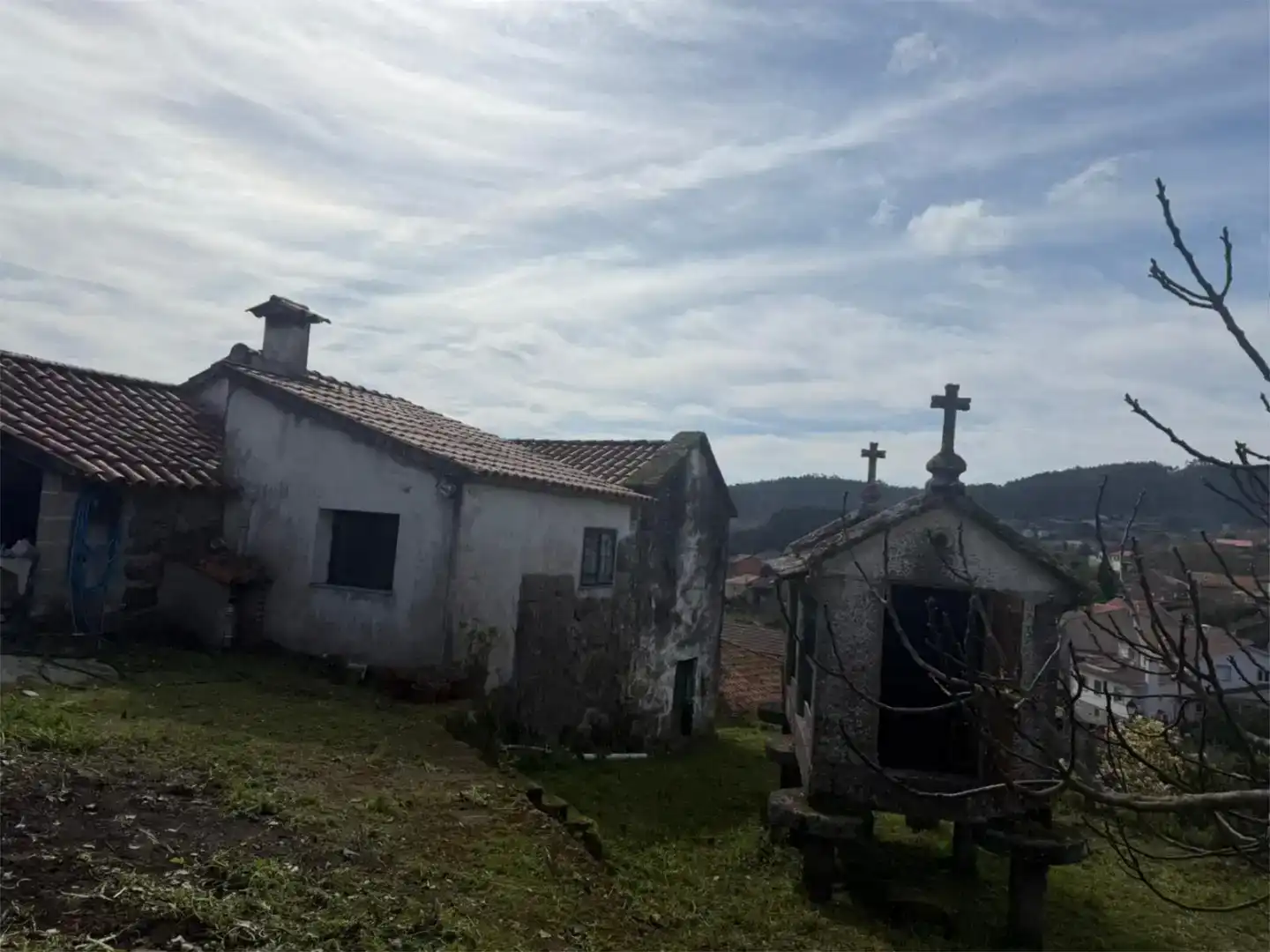 Vista exterior de Casa o xalet en venda en Poio amb Balcó