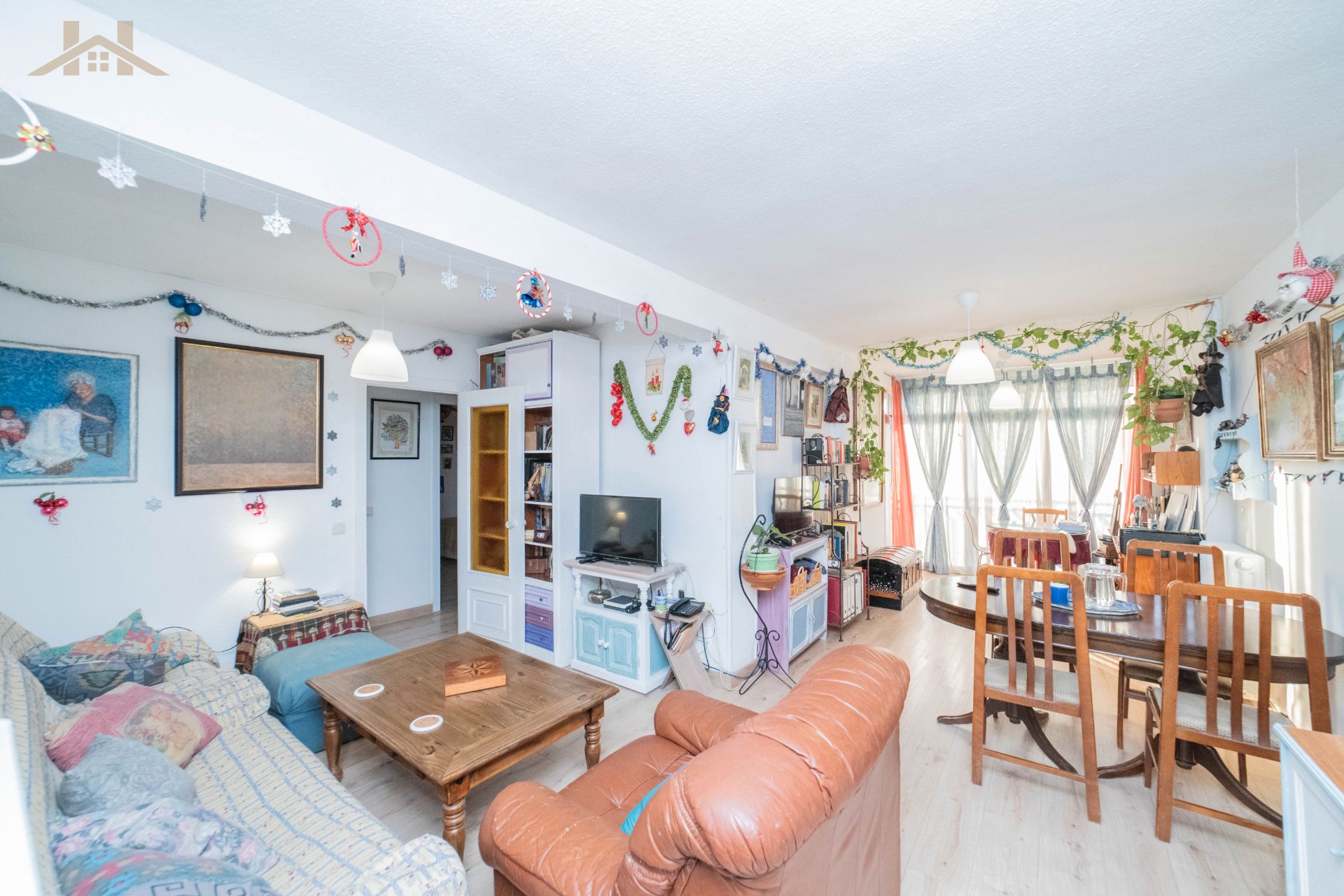 Living room of Flat for sale in Móstoles  with Heating, Terrace and Furnished