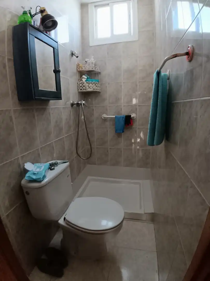 Bany de Casa o xalet en venda en Navaluenga amb Jardí privat, Terrassa i Moblat