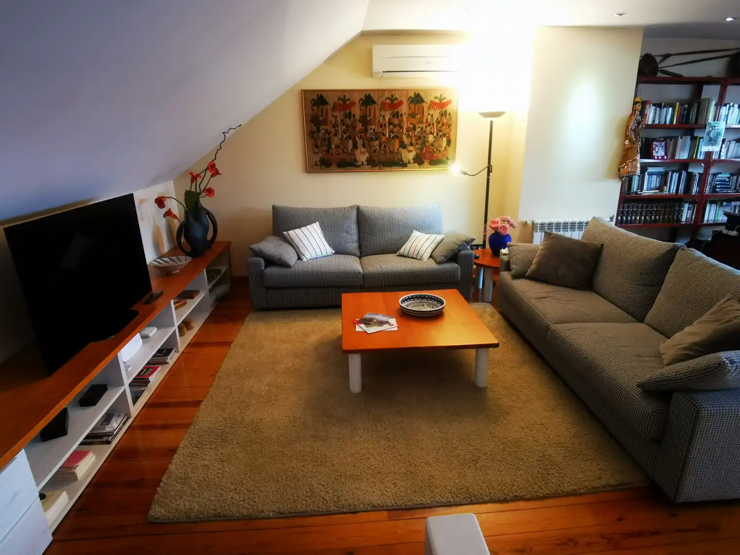 Sala d'estar de Casa adosada en venda en Sabadell amb Aire condicionat, Calefacció i Jardí privat