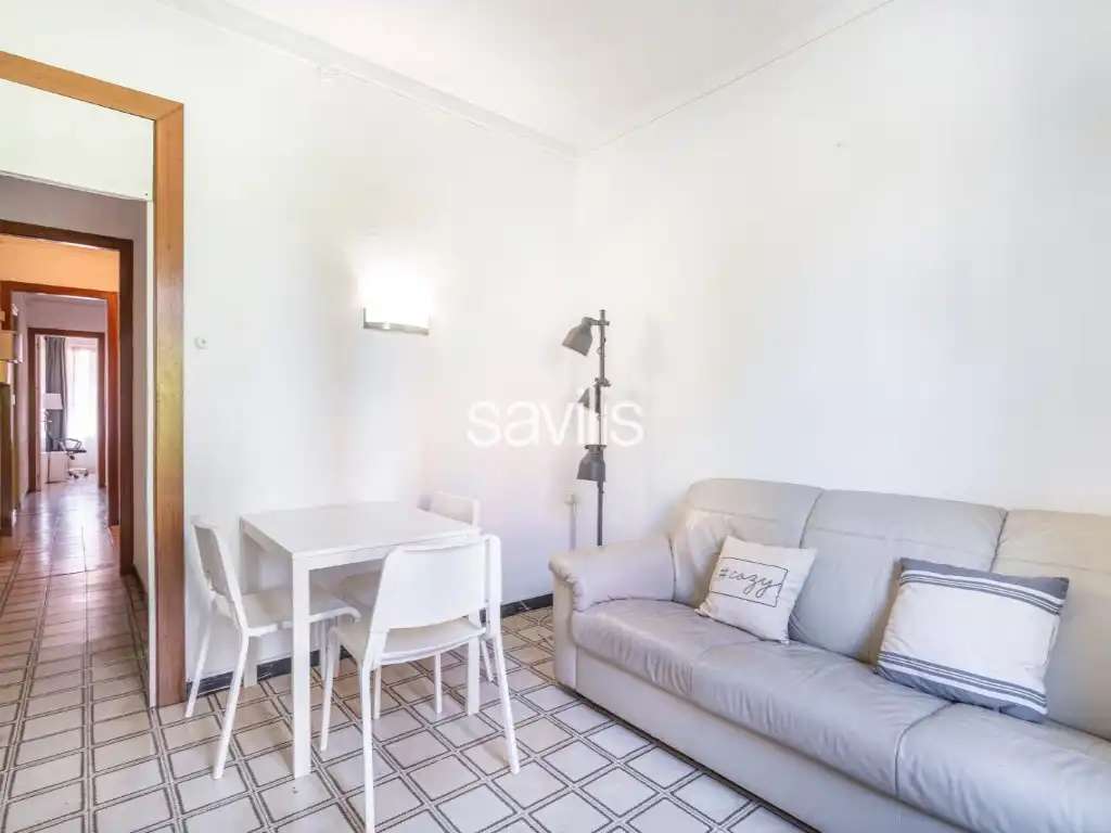 Wohnzimmer von Wohnungen zum Verkauf in  Barcelona Capital mit Klimaanlage, Terrasse und Balkon