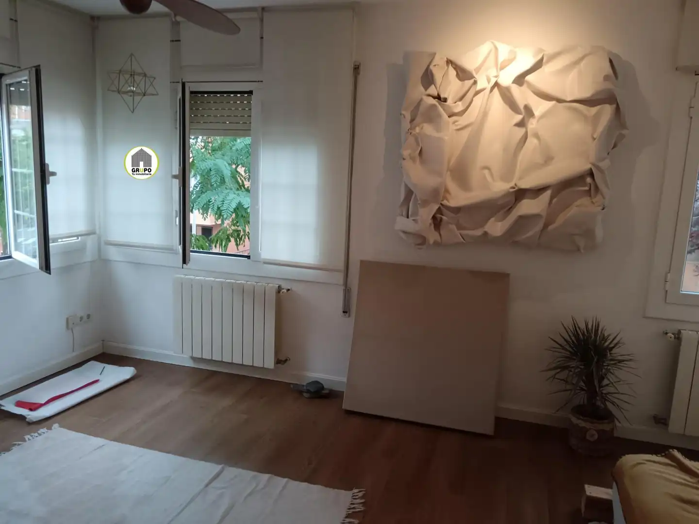 Wohnzimmer von Dachboden zur Miete in Esplugues de Llobregat mit Klimaanlage, Heizung und Terrasse