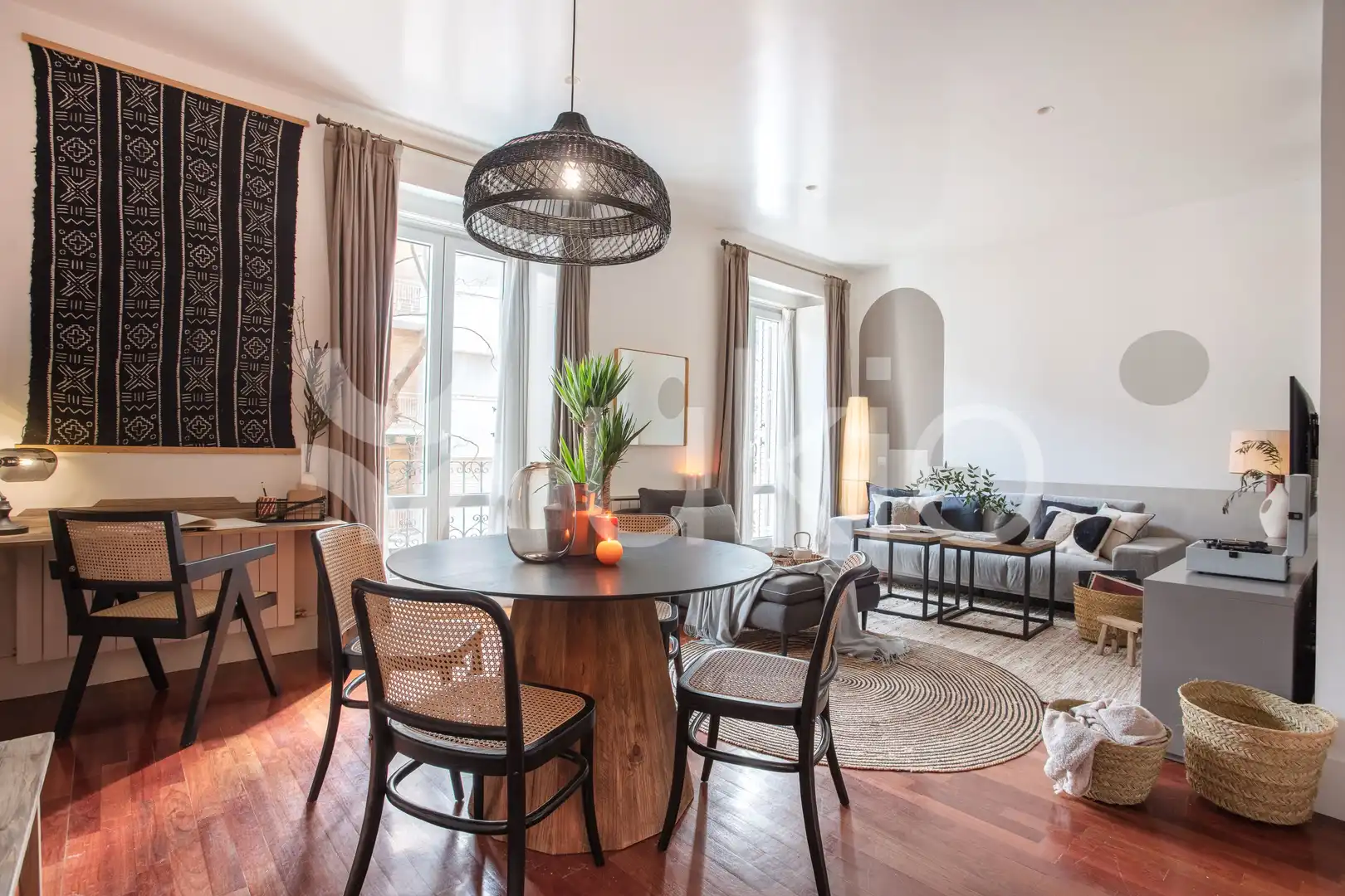 Sala de estar de Apartamento de alquiler en Madrid con Aire acondicionado, Calefacción y Amueblado