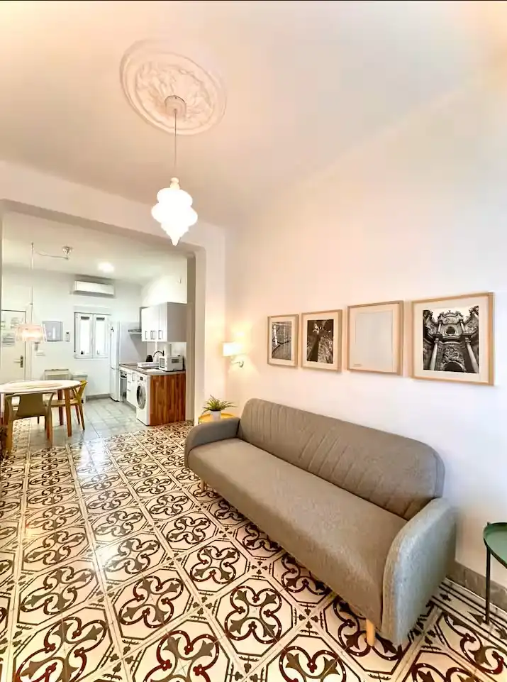 Living room of Flat for sale in Málaga  with Air Conditioner, Heating and Furnished