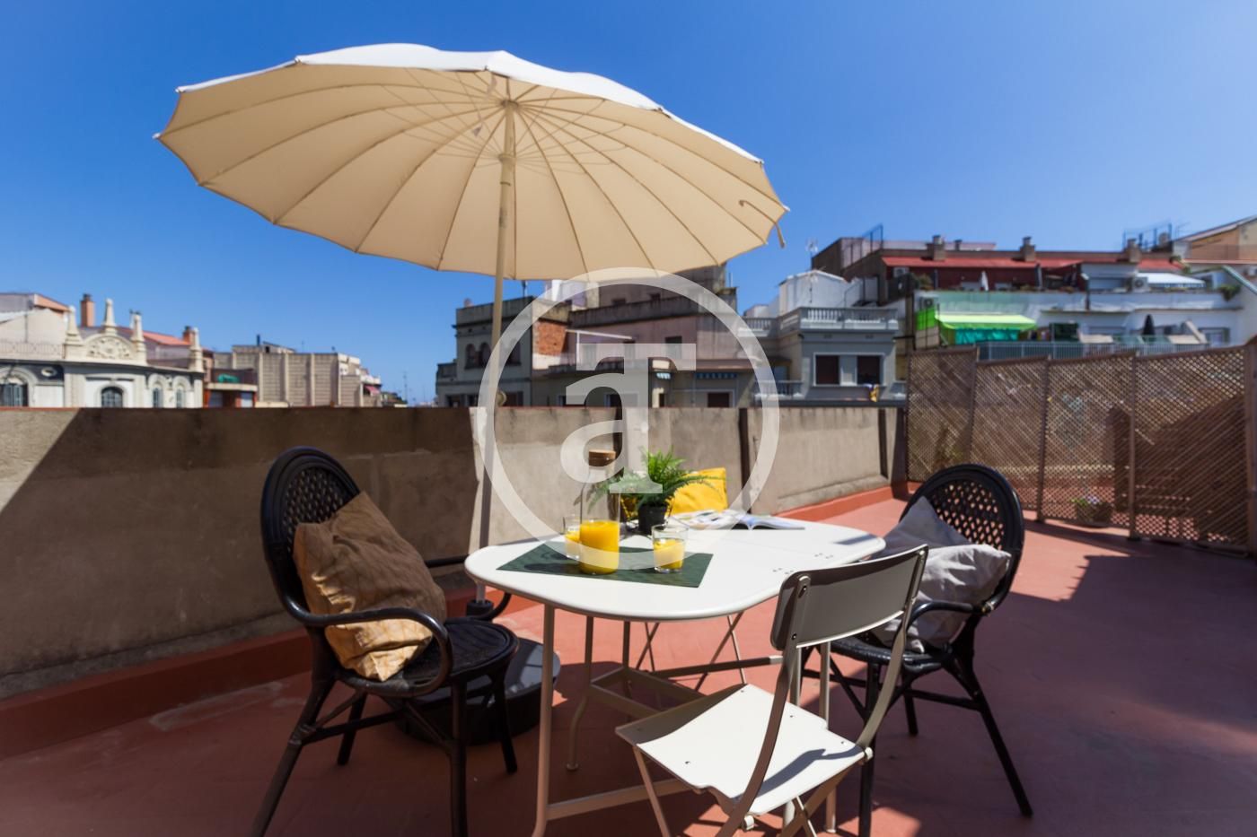 Terrace of Attic to rent in  Barcelona Capital  with Heating, Furnished and Oven