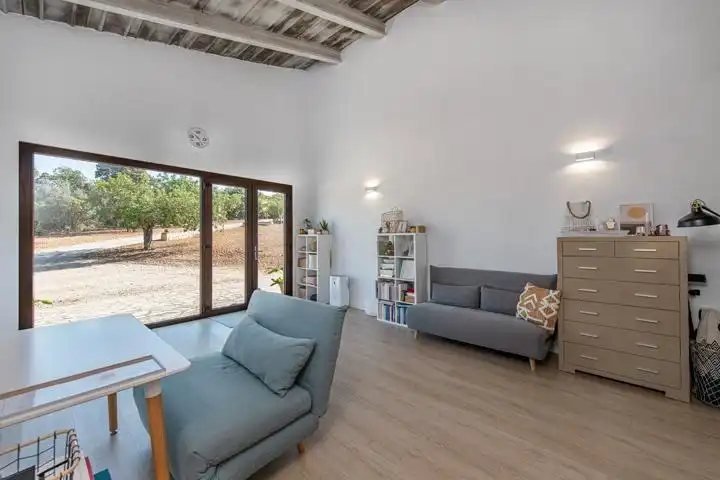 Sala d'estar de Finca rústica en venda en Felanitx amb Aire condicionat, Jardí privat i Terrassa