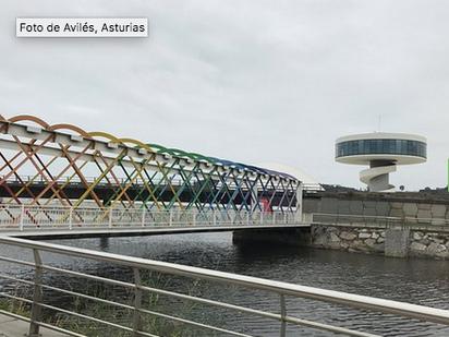 Vista exterior de Pis en venda en Avilés amb Calefacció, Parquet i Terrassa