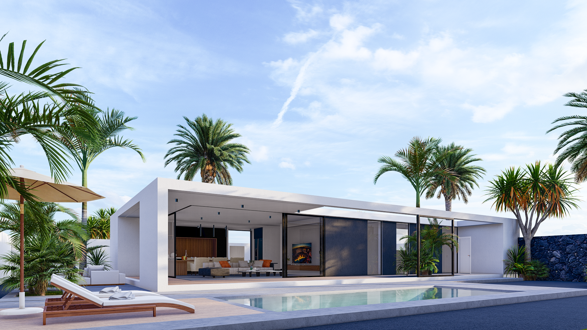 Exterior view of House or chalet for sale in La Oliva  with Private garden, Storage room and Swimming Pool