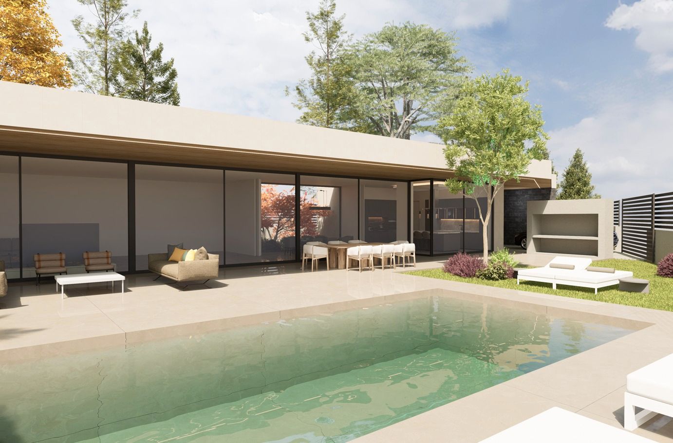 Exterior view of House or chalet for sale in Villanueva de la Cañada  with Air Conditioner, Heating and Private garden
