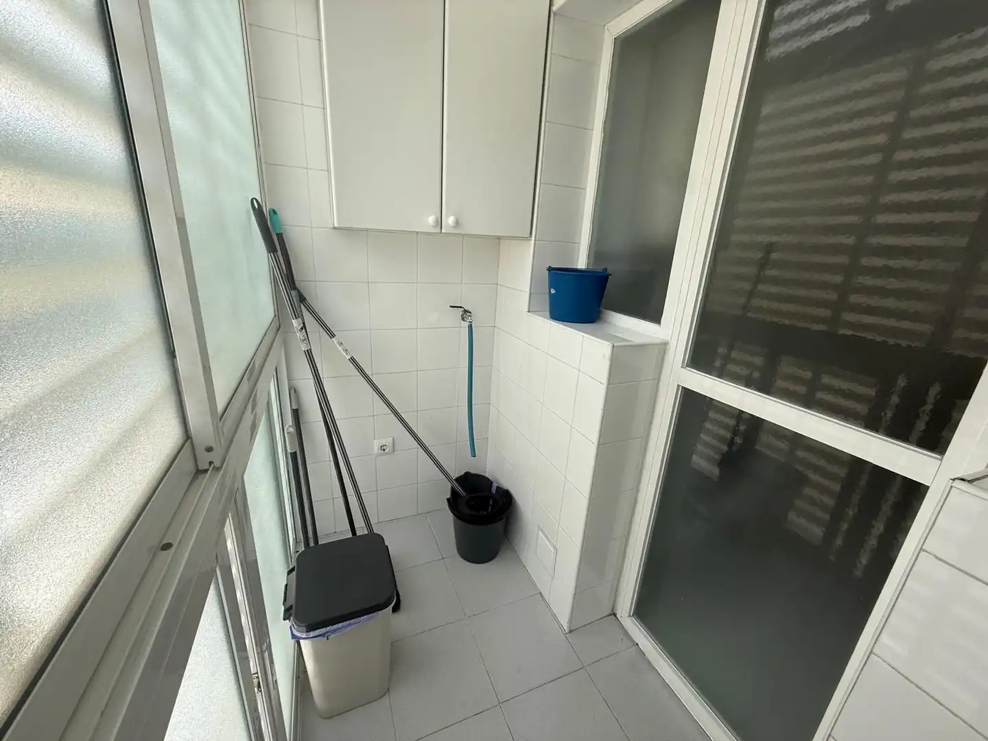 Balcony of Flat for share in Málaga  with Air Conditioner, Terrace and Furnished