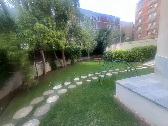 Garten von Wohnung zur Miete in Sant Cugat del Vallès mit Klimaanlage, Heizung und Parkett