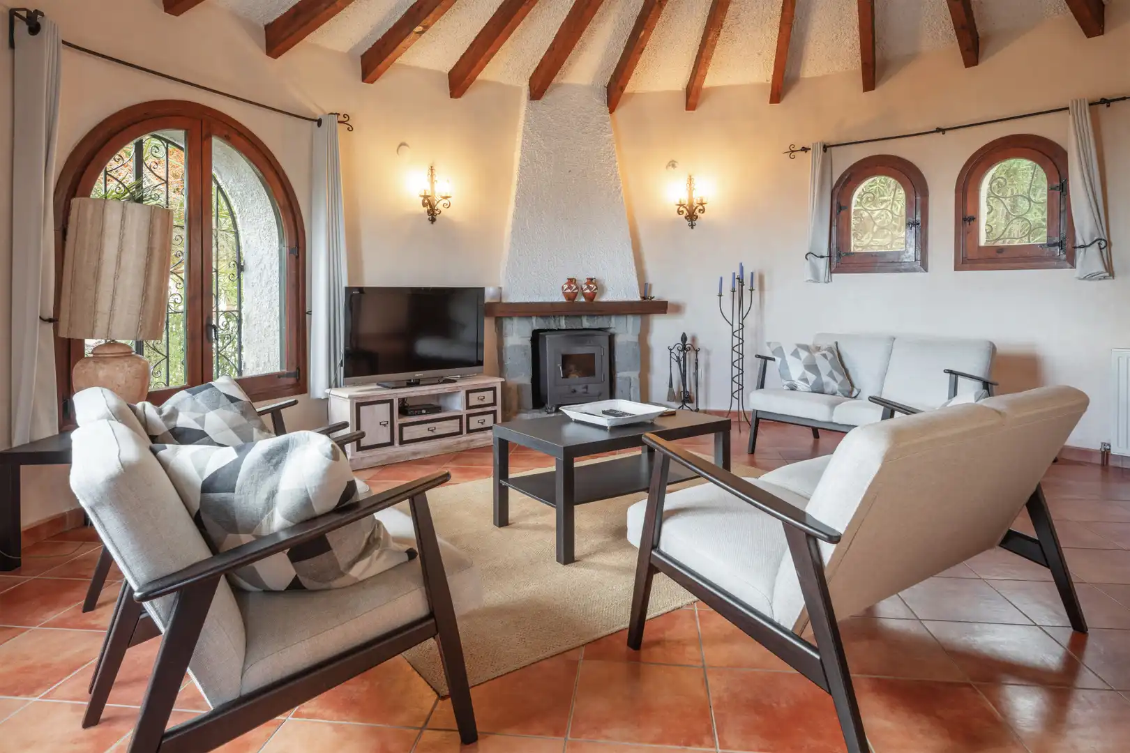 Sala d'estar de Casa o xalet en venda en Jávea / Xàbia amb Aire condicionat, Jardí privat i Terrassa