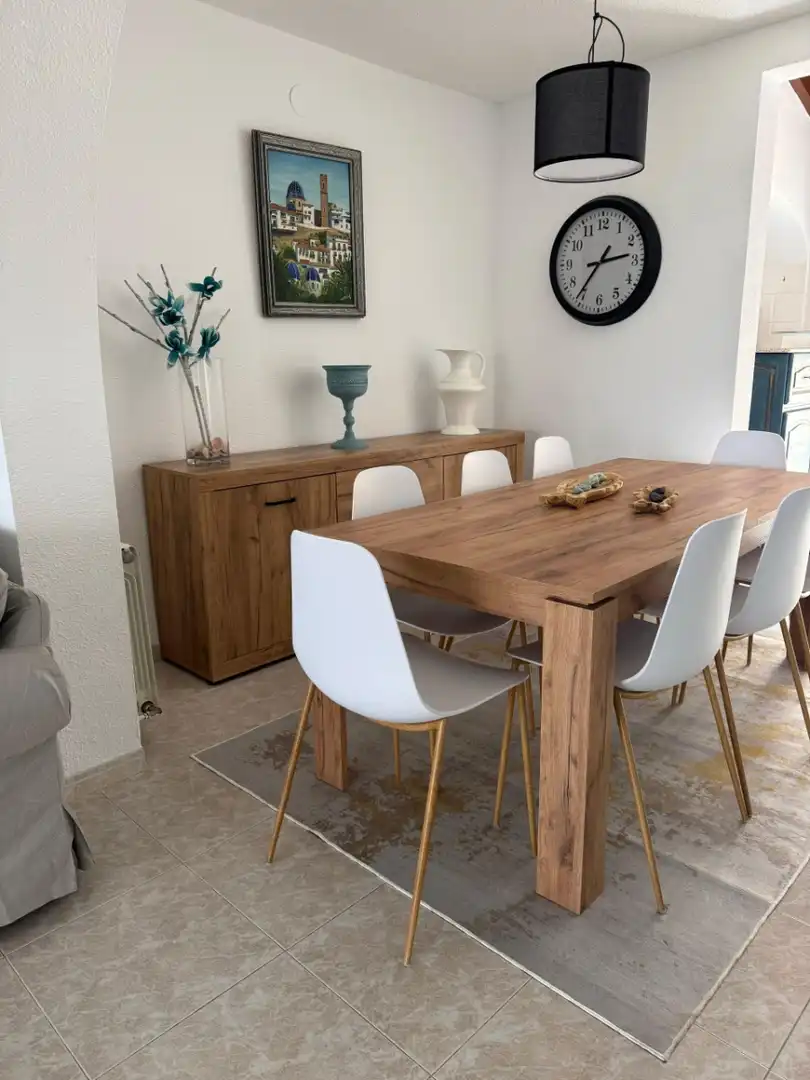 Esszimmer von Haus oder Chalet zur Miete in L'Alfàs del Pi mit Klimaanlage, Heizung und Privatgarten