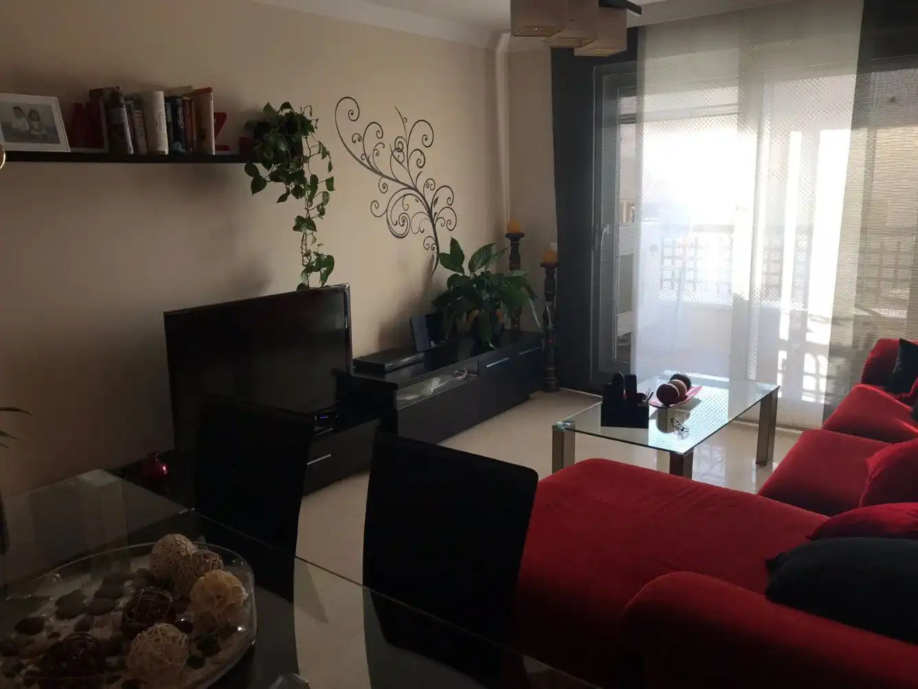 Living room of Flat for rent in Algeciras  with Air Conditioner and Furnished