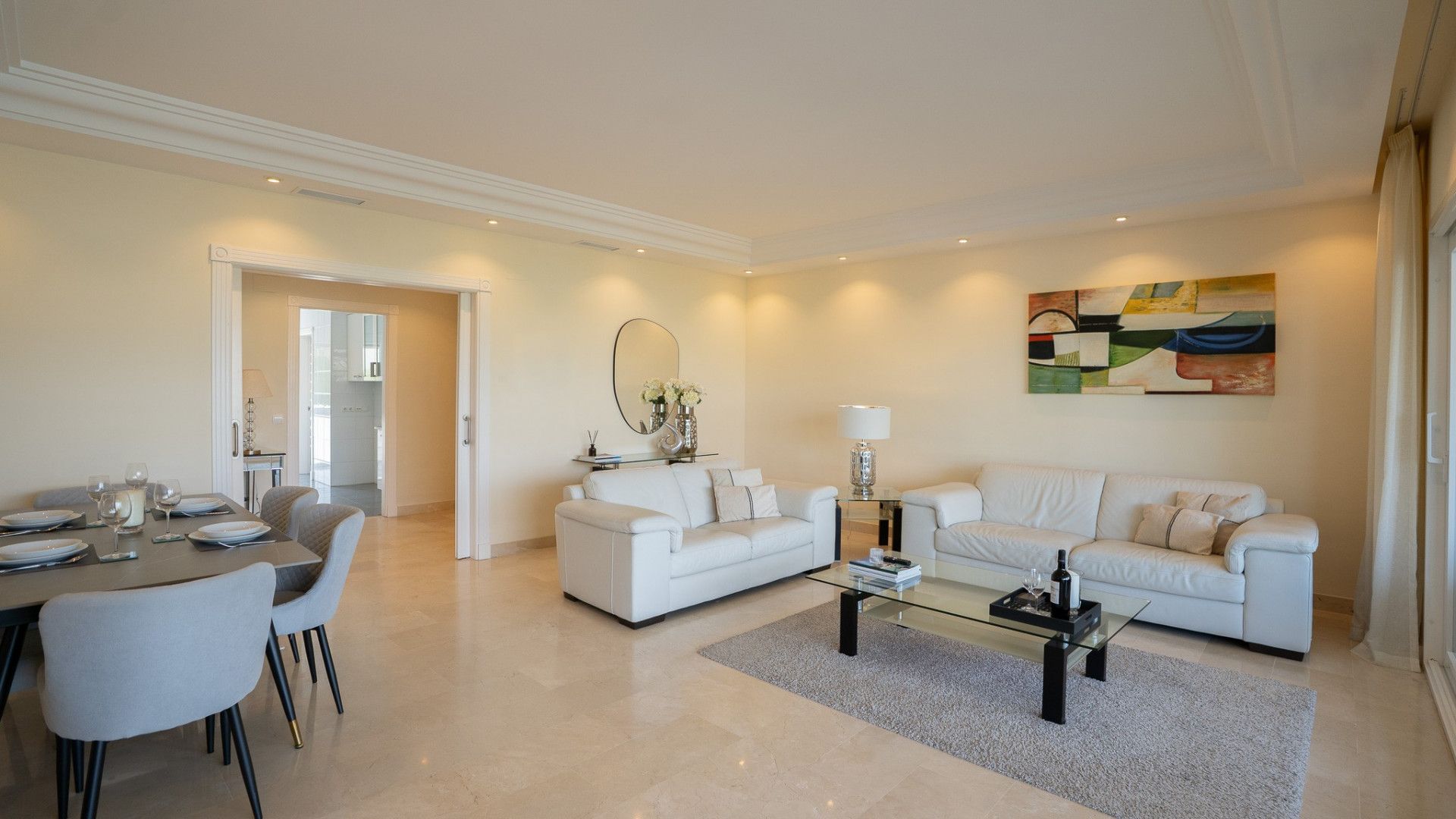 Sala d'estar de Planta baixa de lloguer en Marbella amb Aire condicionat, Calefacció i Terrassa